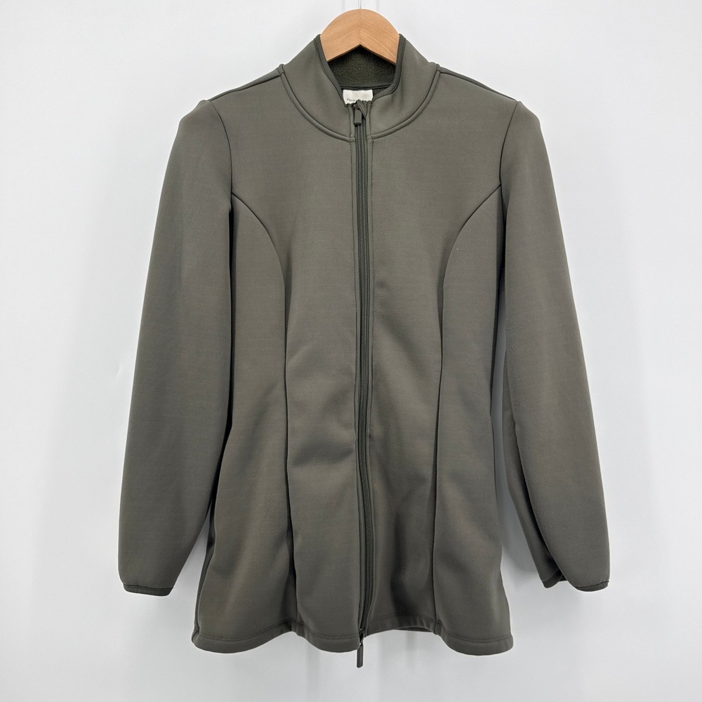 7 Diamonds Medium Olive Green Julien Fleece Lined Full Zip Jacket Athleisure